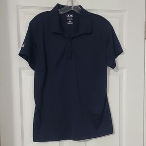 adidas Women's Dri Fit Navy Short Sleeve Polo Tee